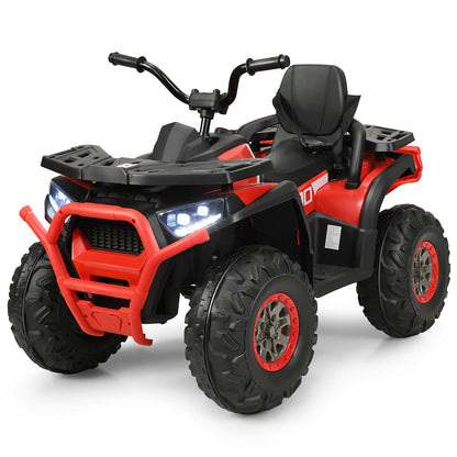 Quad ATV électrique à 4 roues pour enfants, 12 V, avec MP3 et lumières LED, rouge