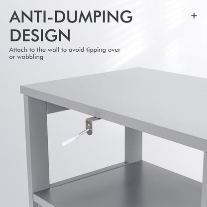 Bathroom Wooden Floor Cabinet with Multifunction Storage Rack, Gray Floor Cabinets at Gallery Canada