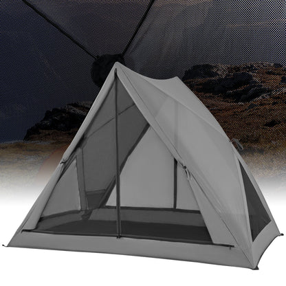 Pop-up Camping Tent for 2-3 People with Carry Bag and Rainfly for Backpacking Hiking Trip, Gray