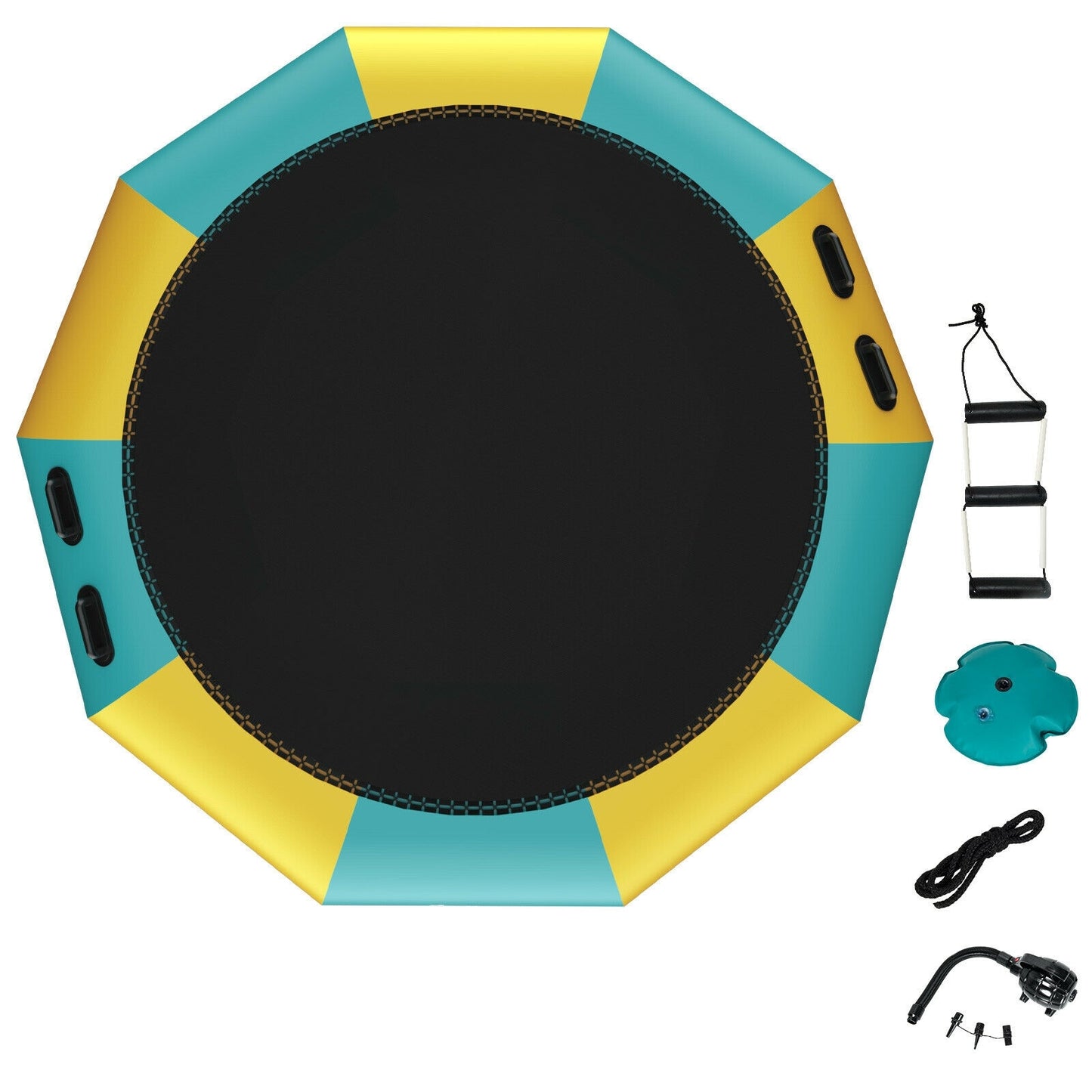 10 Feet Inflatable Splash Padded Water Bouncer Trampoline, Yellow Trampolines at Gallery Canada