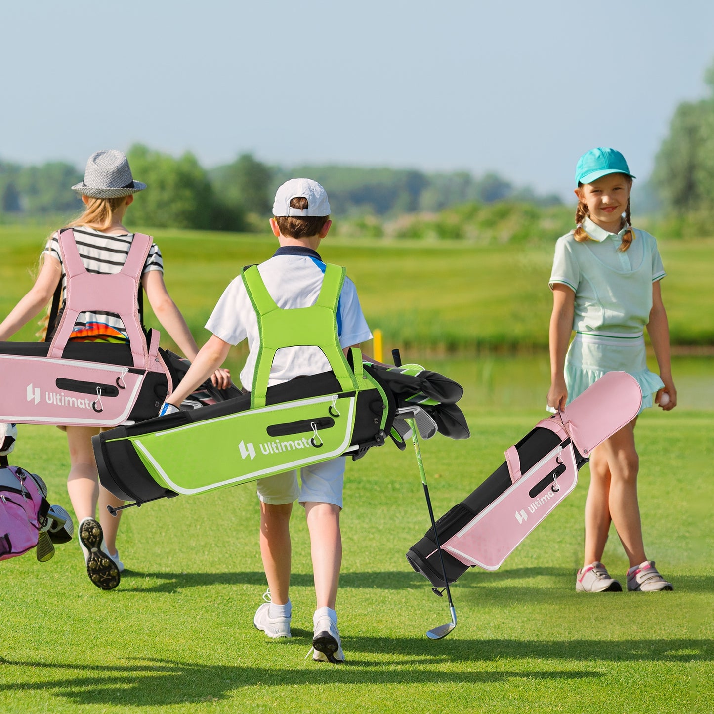 Junior Complete Golf Club Set with Stand Bag Rain Hood, Pink Golf at Gallery Canada