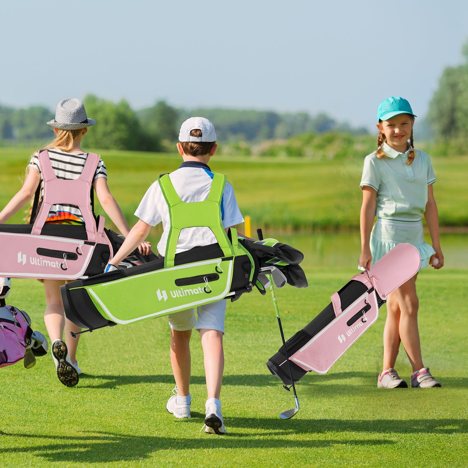 Junior Complete Golf Club Set with Stand Bag Rain Hood, Pink Golf at Gallery Canada