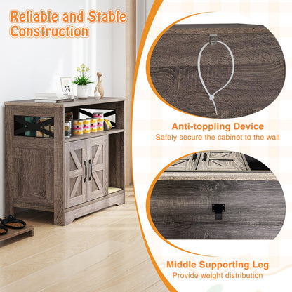 Cat Litter Box Enclosure Hidden Cat Washroom Furniture with Storage-Grey, Gray Cat Houses at Gallery Canada