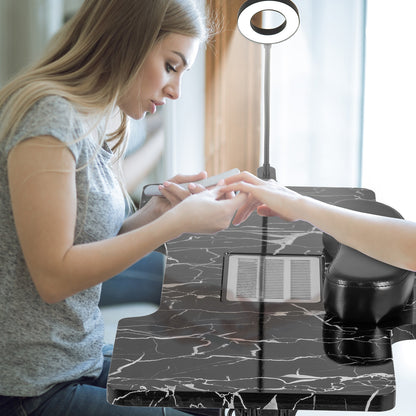 Folding Manicure Nail Table with Electric Dust Collector, Black Spa & Salon at Gallery Canada