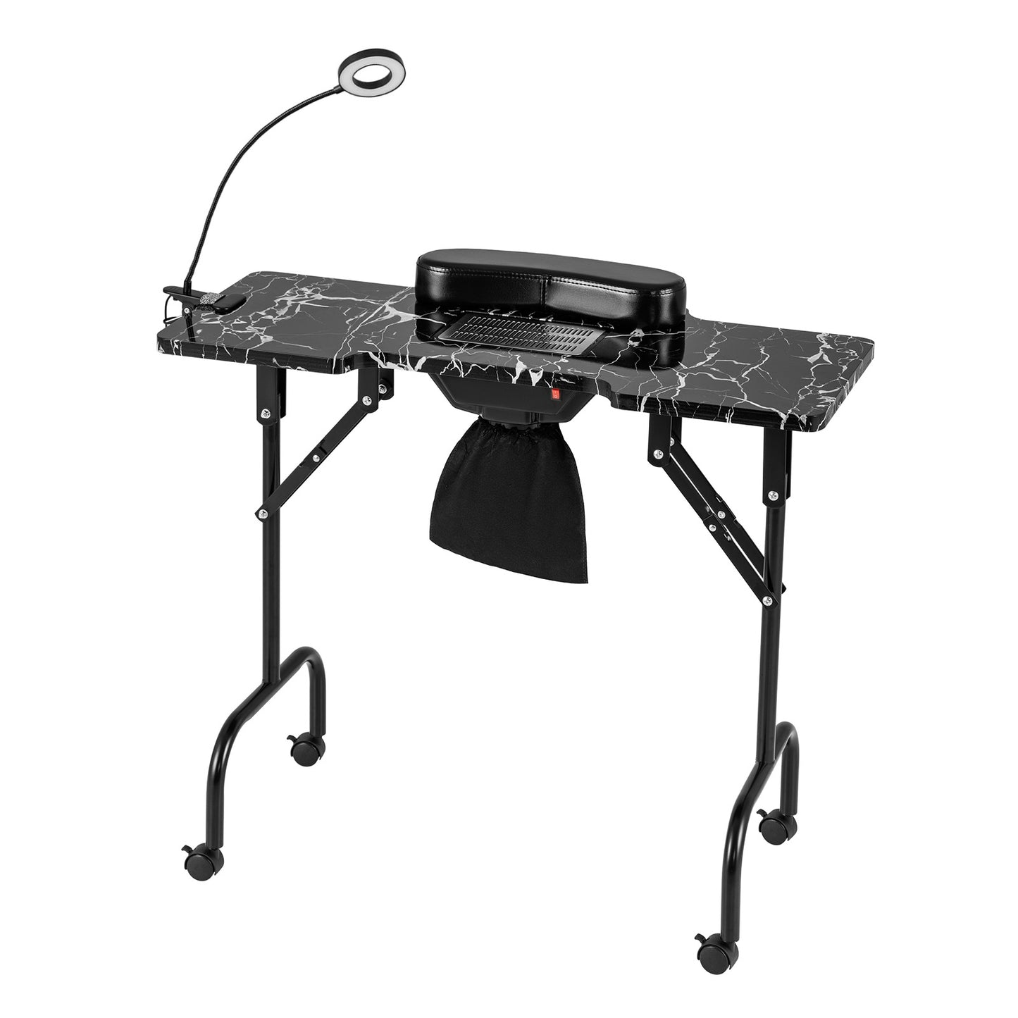 Folding Manicure Table With Electric Dust Collector, Black Spa & Salon Black at Gallery Canada