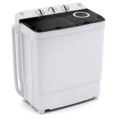 17.6 lbs Portable Washing Machine with Drain Pump, Gray Washing Machines Gray at Gallery Canada