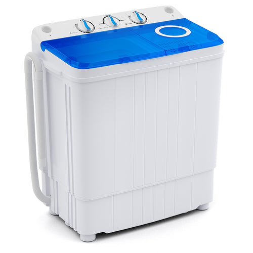 Portable Washing Machine, 17.6 lbs, With Drain Pump, Blue