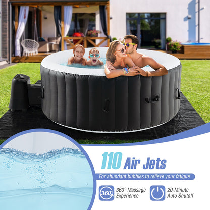 70/80 Inches Round SPA Pool Hottub with 110/130 Air Jets Electric Heater Pump-S, Black Swimming Pools at Gallery Canada
