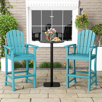 Counter Height Outdoor Bar Stool Set, 2 Pack, Turquoise Patio Dining Chairs at Gallery Canada