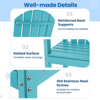 Counter Height Outdoor Bar Stool Set, 2 Pack, Turquoise Patio Dining Chairs at Gallery Canada