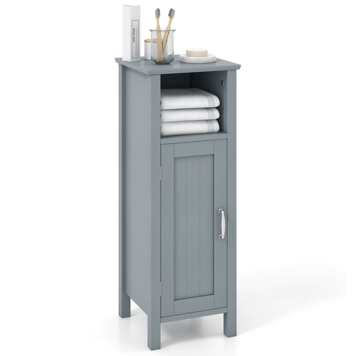 Bathroom Storage Organizer with 2-Tier Cabinet, Gray