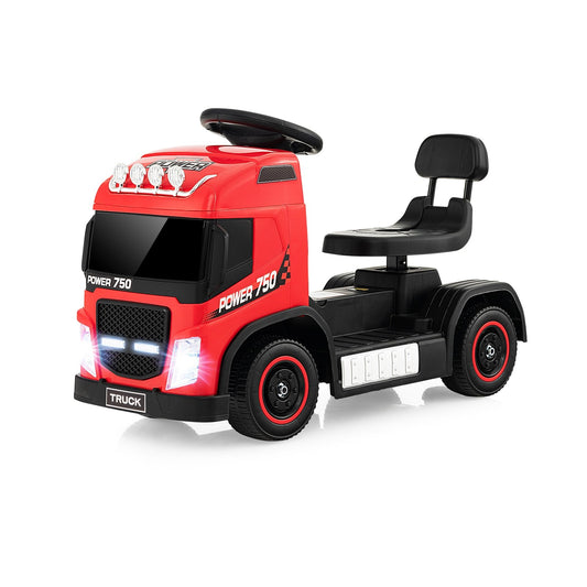 6V Kids Electric Ride-on Truck with Height Adjustable Seat, Red - Gallery Canada