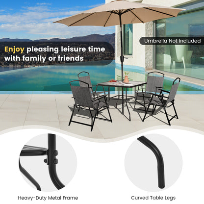 34 Inch Square Outdoor Dining Table, Tempered Glass, Black Patio Dining Tables at Gallery Canada