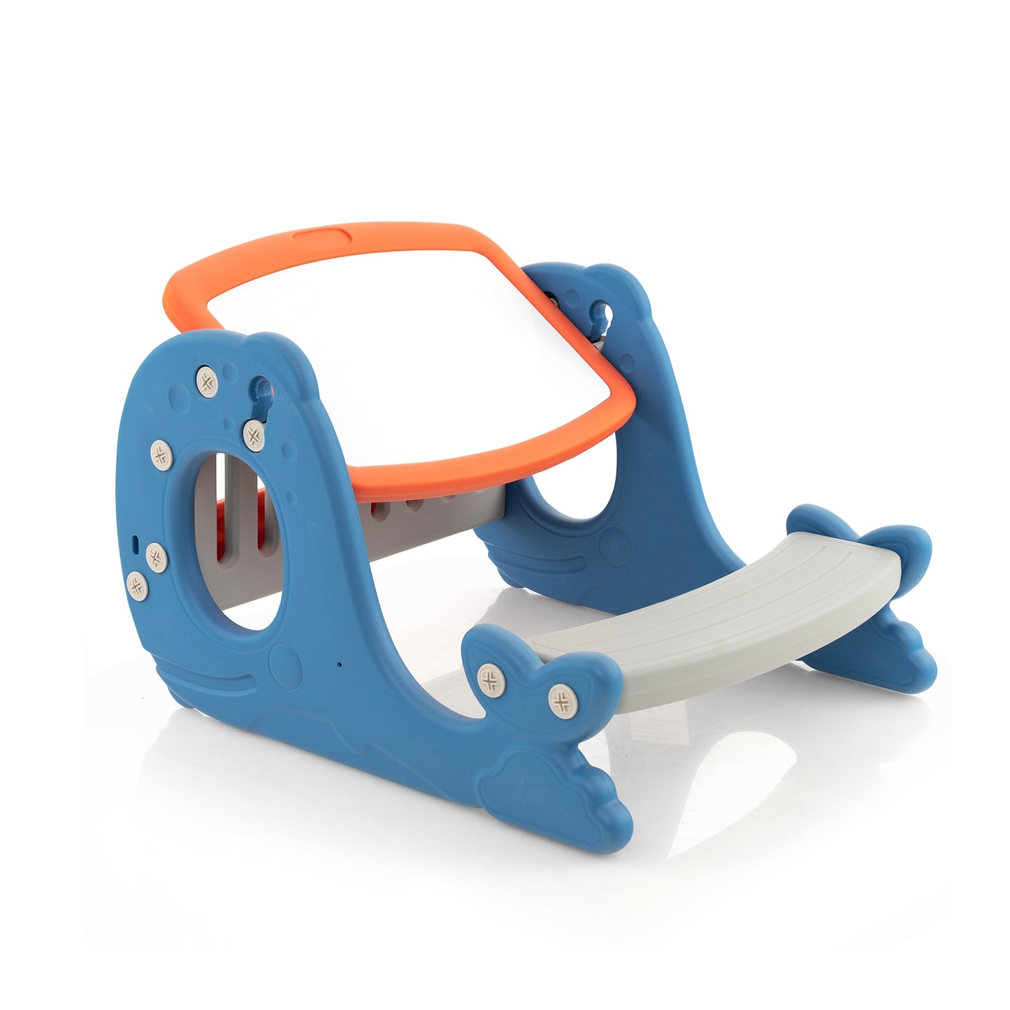 Convertible Kids Activity Table Set Toddler Easel with Erasable Whiteboard, Blue Art Easels Blue at Gallery Canada