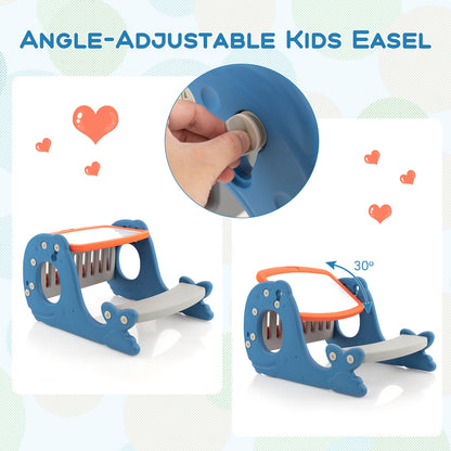 Convertible Kids Activity Table Set Toddler Easel with Erasable Whiteboard, Blue Art Easels at Gallery Canada