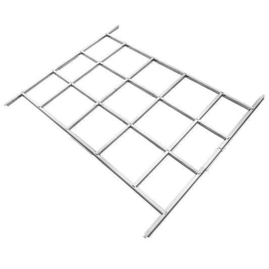 Steel Floor Base Rust-resistant Foundation Kit for Storage Shed-M, Silver