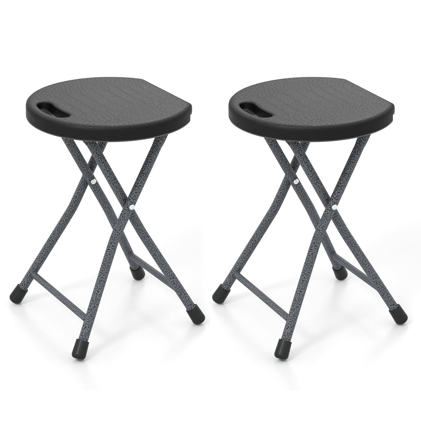 Folding Stool With Built-In Handle, 2 Pieces
