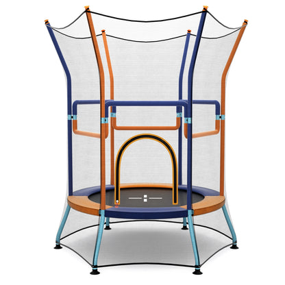 Mini Trampoline for Kids with Safety Enclosure Net and Foam Handles, Orange Trampolines at Gallery Canada