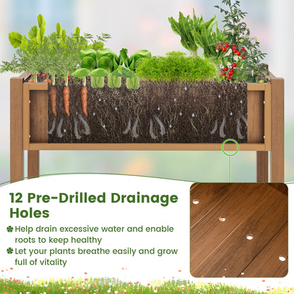 HIPS Raised Garden Bed Poly Wood Elevated Planter Box, Coffee Raised Garden Beds at Gallery Canada