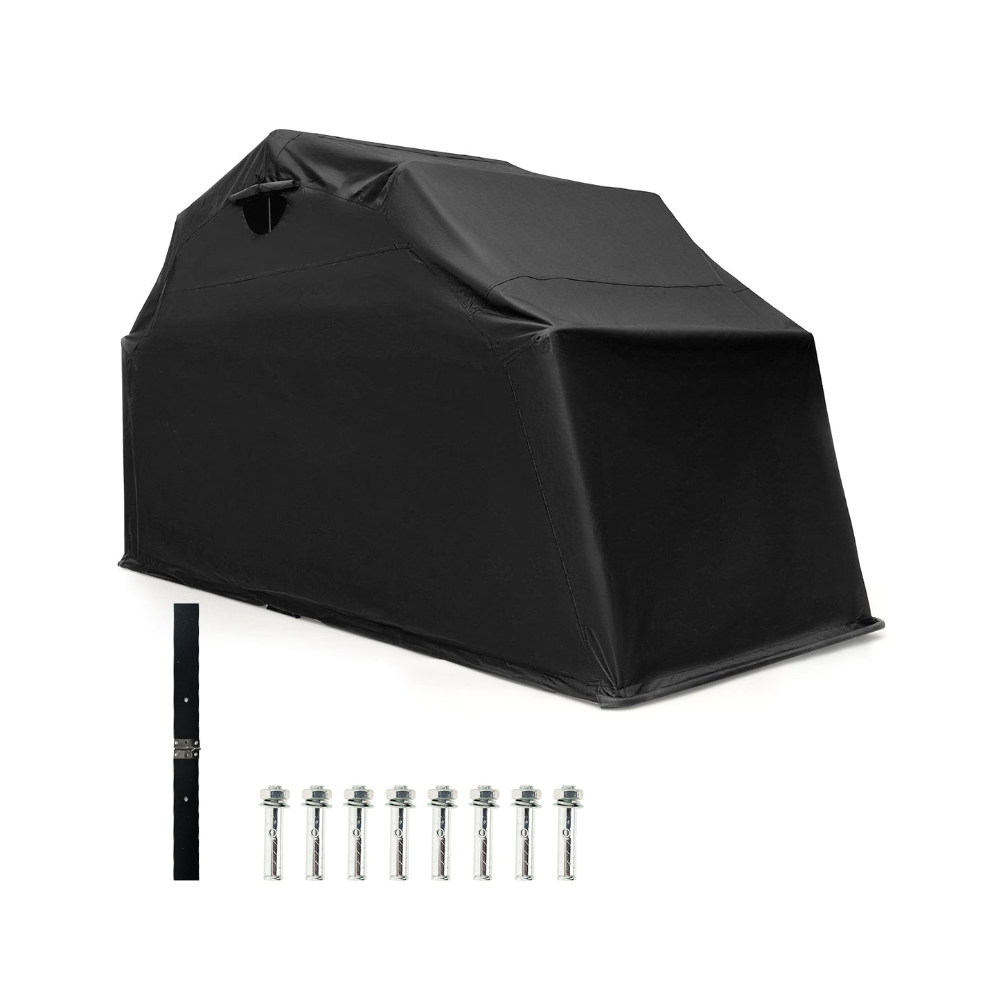 Outdoor Motorcycle Shelter Waterproof Motorbike Storage Tent with Cover, Black Carports at Gallery Canada