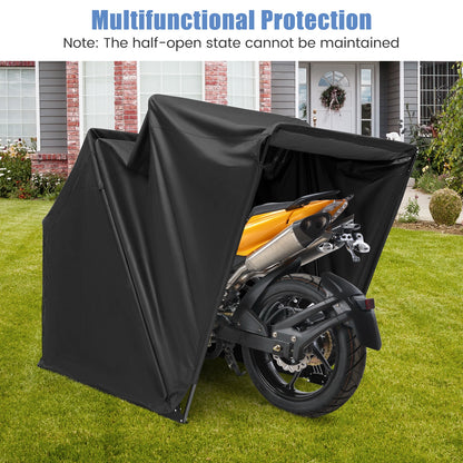 Outdoor Motorcycle Shelter Waterproof Motorbike Storage Tent with Cover, Black Carports at Gallery Canada