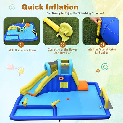 6-in-1 Inflatable Water Slides with Blower for Kids - Gallery Canada