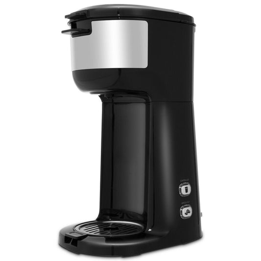 Portable Coffee Maker for Ground Coffee and Coffee Capsule, Black
