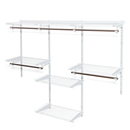 Adjustable Wall Mounted Closet Rack System With Shelf, White Clothing & Closet Storage at Gallery Canada