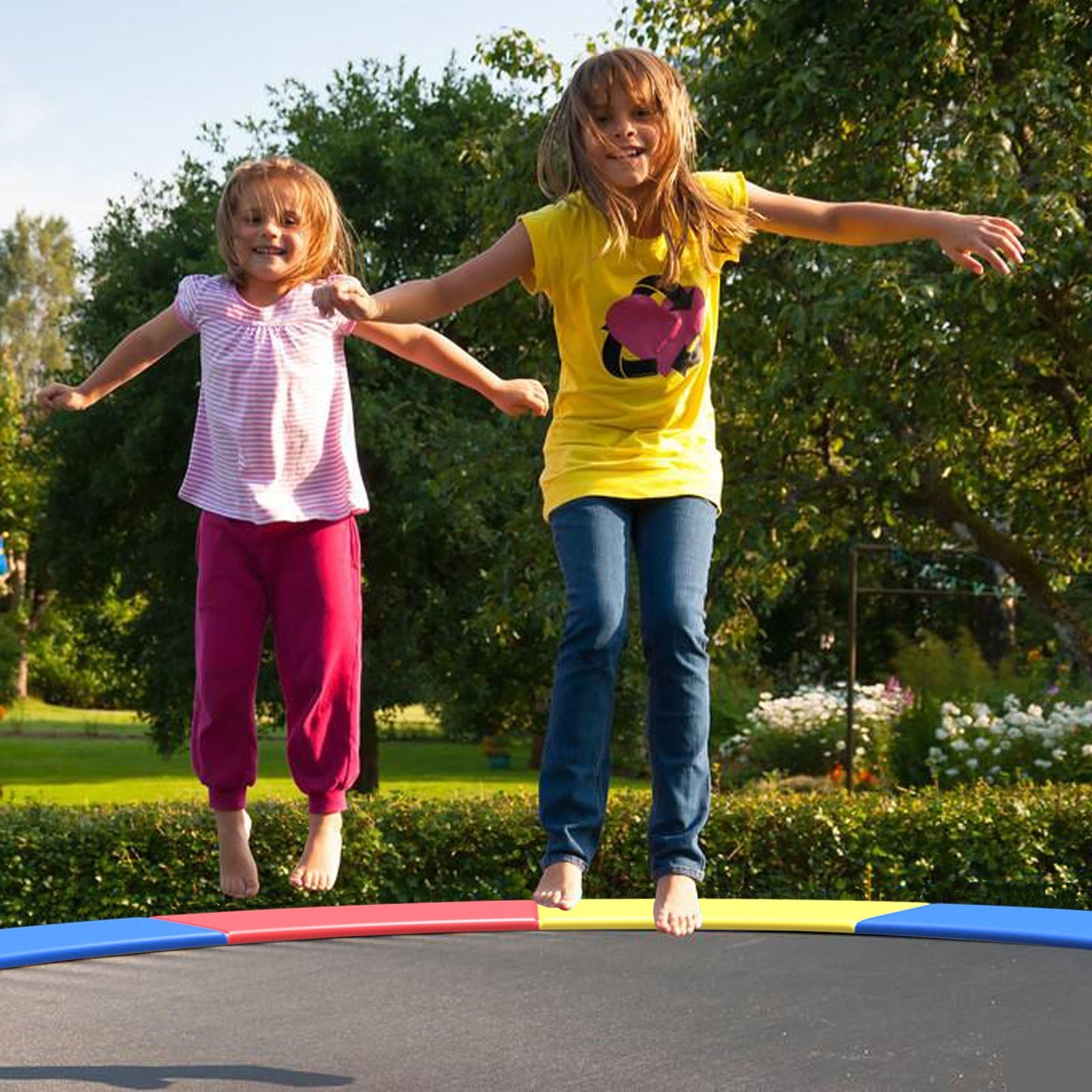 14 Feet Waterproof and Tear-Resistant Universal Trampoline Safety Pad Spring Cover, Multicolor Trampoline Accessories at Gallery Canada