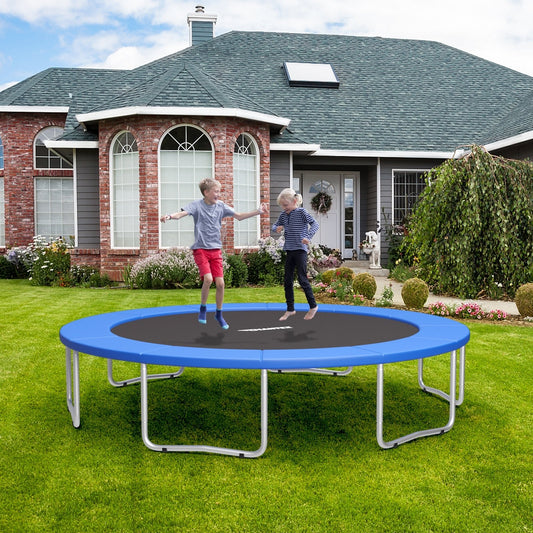 8 Feet Trampoline Spring Safety Cover without Holes, Blue - Gallery Canada