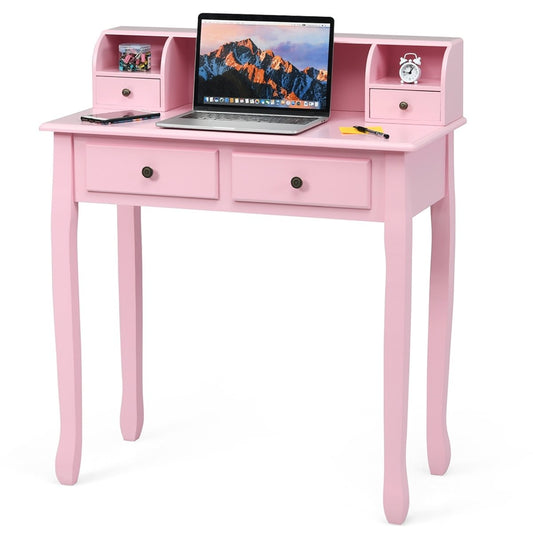 Removable Floating Organizer 2-Tier Mission Home Computer Vanity Desk, Pink - Gallery Canada