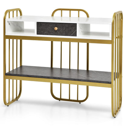 Console Table With Drawer Storage Shelf, White Console Tables White at Gallery Canada