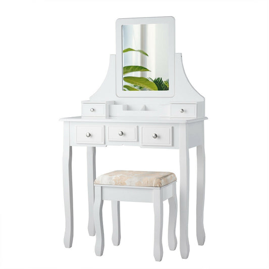 5 Drawer Removable Box Makeup Vanity Set, White Makeup Vanities White at Gallery Canada