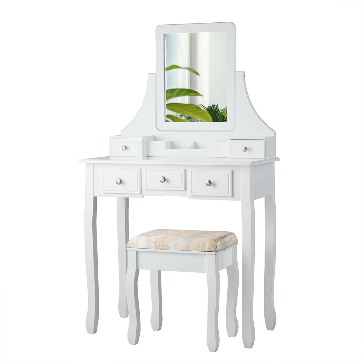 5 Drawer Removable Box Makeup Vanity Set, White Makeup Vanities White at Gallery Canada