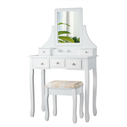 5 Drawer Removable Box Makeup Vanity Set, White Makeup Vanities White at Gallery Canada