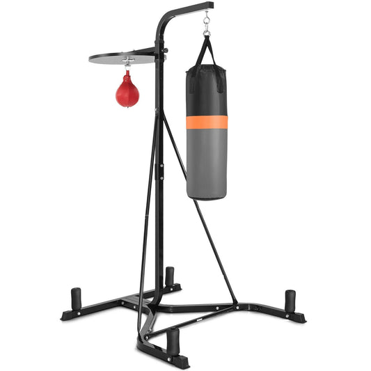 Heavy Duty Boxing Punching Stand With Heavy Bag, Gray