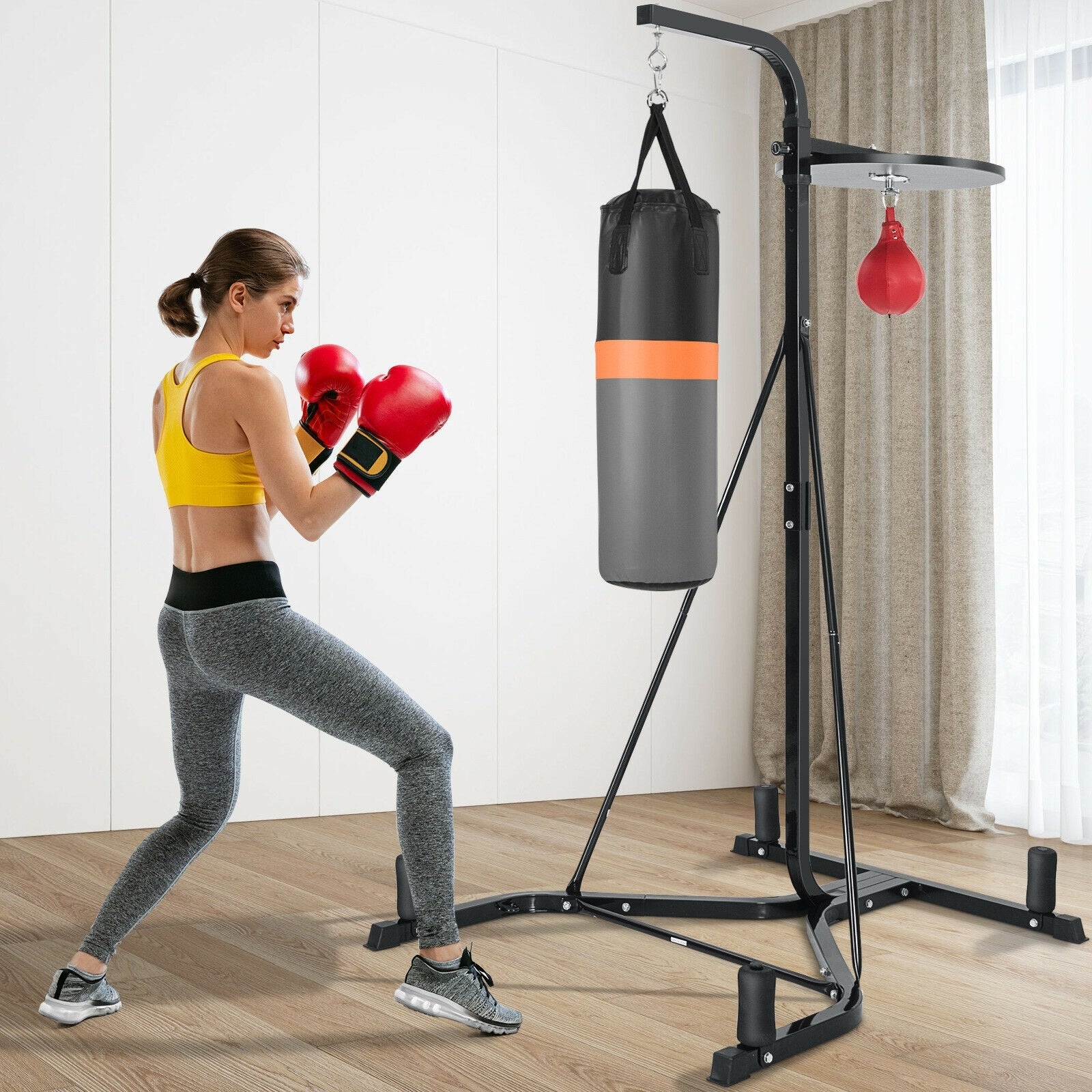 Heavy Duty Boxing Punching Stand With Heavy Bag, Gray Boxing & Martial Arts at Gallery Canada