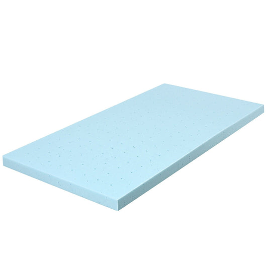 4 Inch Gel Injection Memory Foam Mattress Top Ventilated Mattress Double Bed-Twin Size, Blue at Gallery Canada