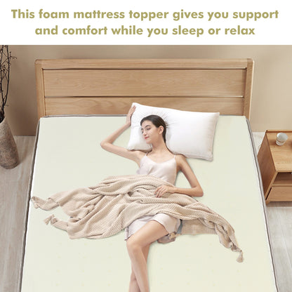 3-Inch Bed Mattress Topper Air Cotton for All Night’s Comfy Soft Mattress Pad-Queen Size, Beige Mattresses at Gallery Canada