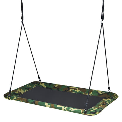 60 Inches Platform Tree Swing, 2 Hanging Straps, Camouflage Swing & Playsets Camouflage at Gallery Canada