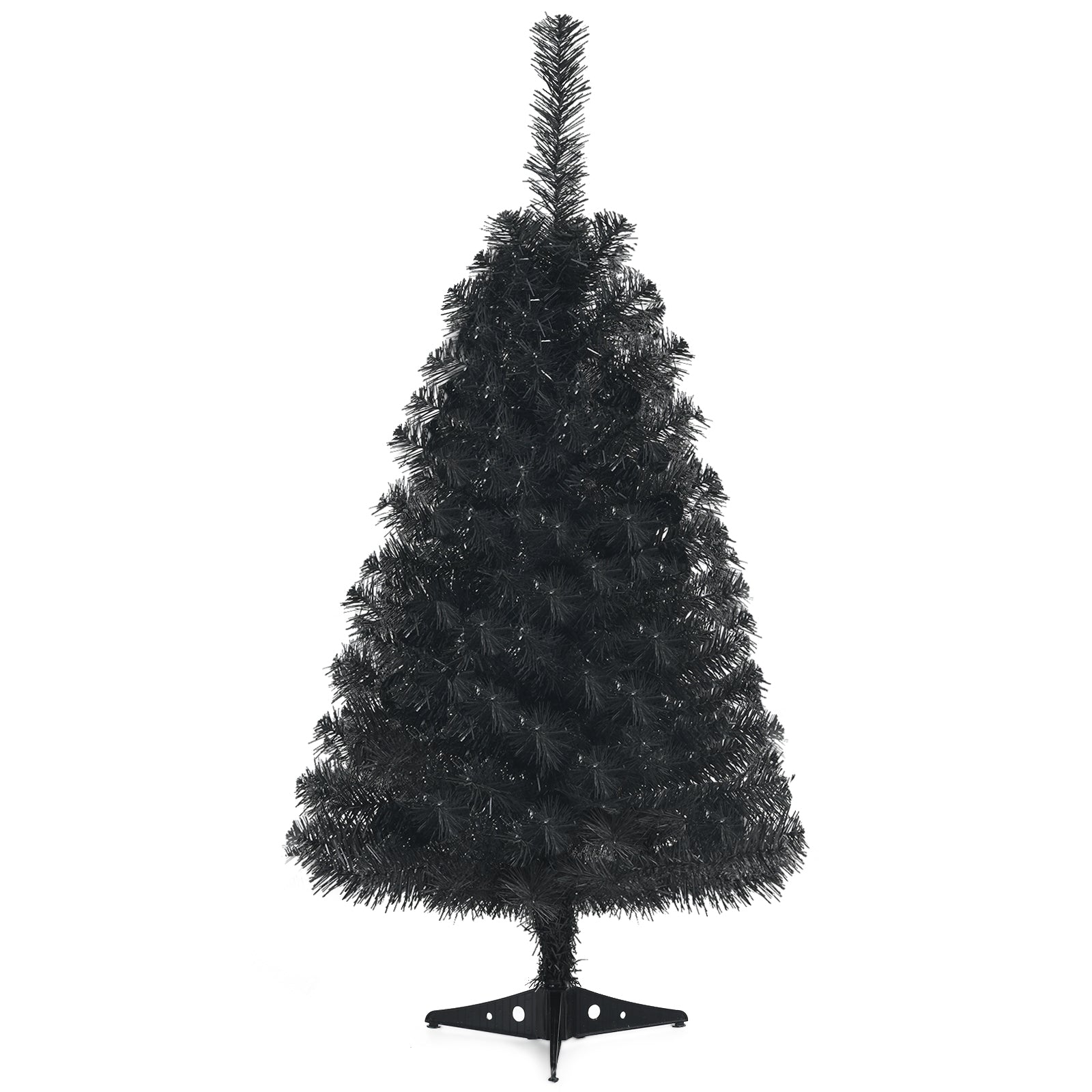 3 Feet Unlit Artificial Christmas Halloween Mini Tree with Plastic Stand, Black Christmas Tree Black at Gallery Canada