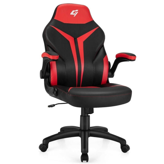 Height Adjustable Swivel High Back Gaming Chair Computer Office Chair, Red