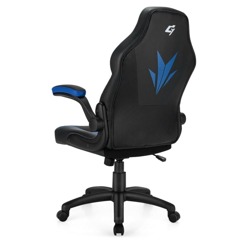 Height Adjustable Swivel High Back Gaming Chair Computer Office Chair, Blue at Gallery Canada