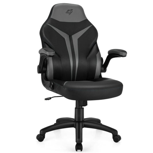 Height Adjustable Swivel High Back Gaming Chair Computer Office Chair, Gray