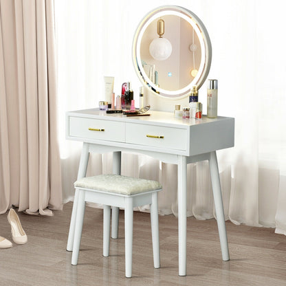 Vanity Dressing Table Set with 3 Lighting Modes Makeup Vanities at Gallery Canada