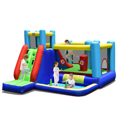 8-in-1 Kids Inflatable Bounce House with Slide without Blower - Gallery Canada
