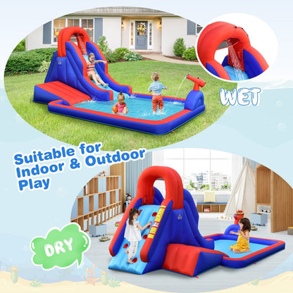 5-in-1 Inflatable Water Slide with Climbing Wall - Gallery Canada