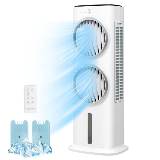 3-in-1 Evaporative Air Cooler with 9H Timer Remote, White