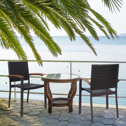 Outdoor Patio Wicker Dining Chairs, Set of 2 Patio Dining Chairs at Gallery Canada