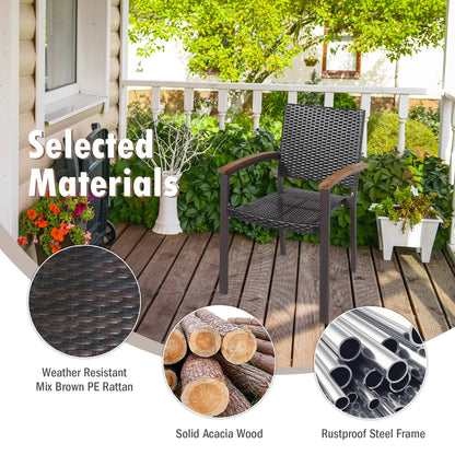 Outdoor Patio Wicker Dining Chairs, Set of 2 Patio Dining Chairs at Gallery Canada